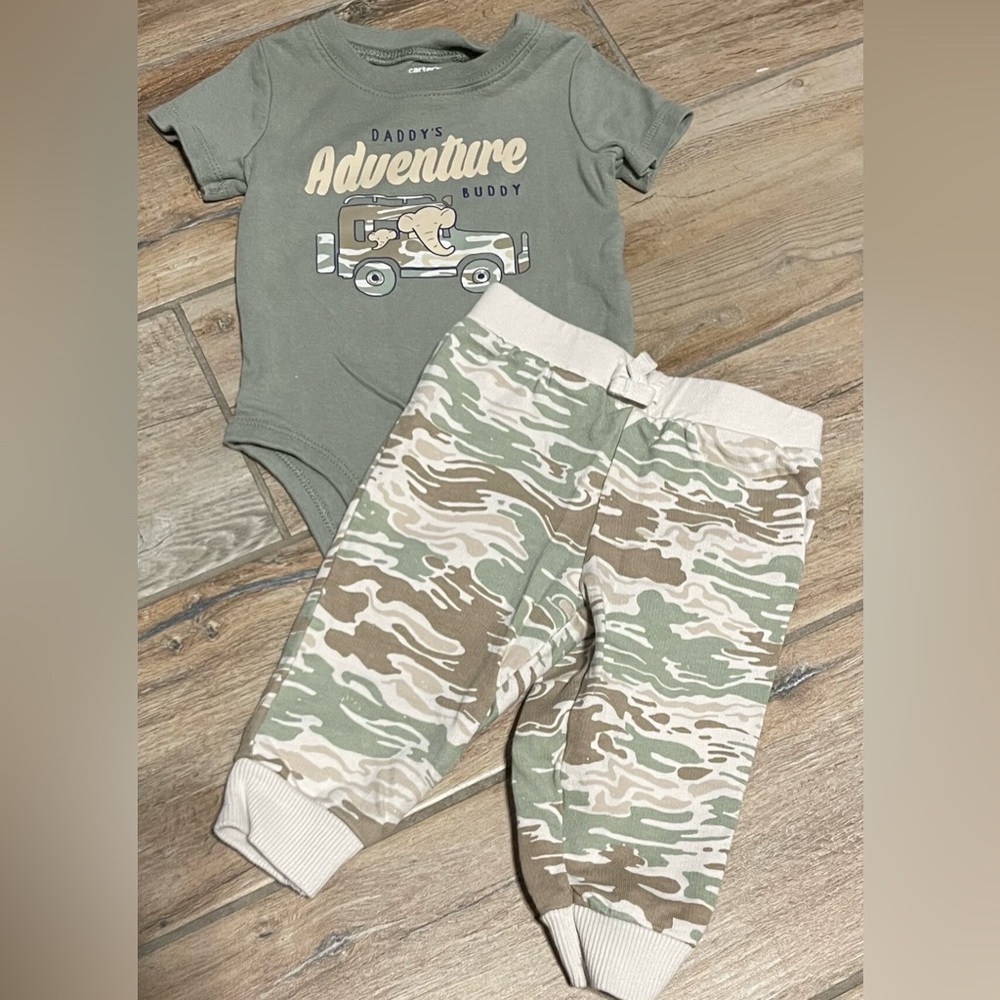 Carters camo 2 piece set